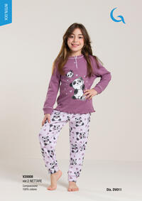 PIGIAMA BAMBINA M/L V30008 Tellini S.r.l. Ingrosso Abbigliamento